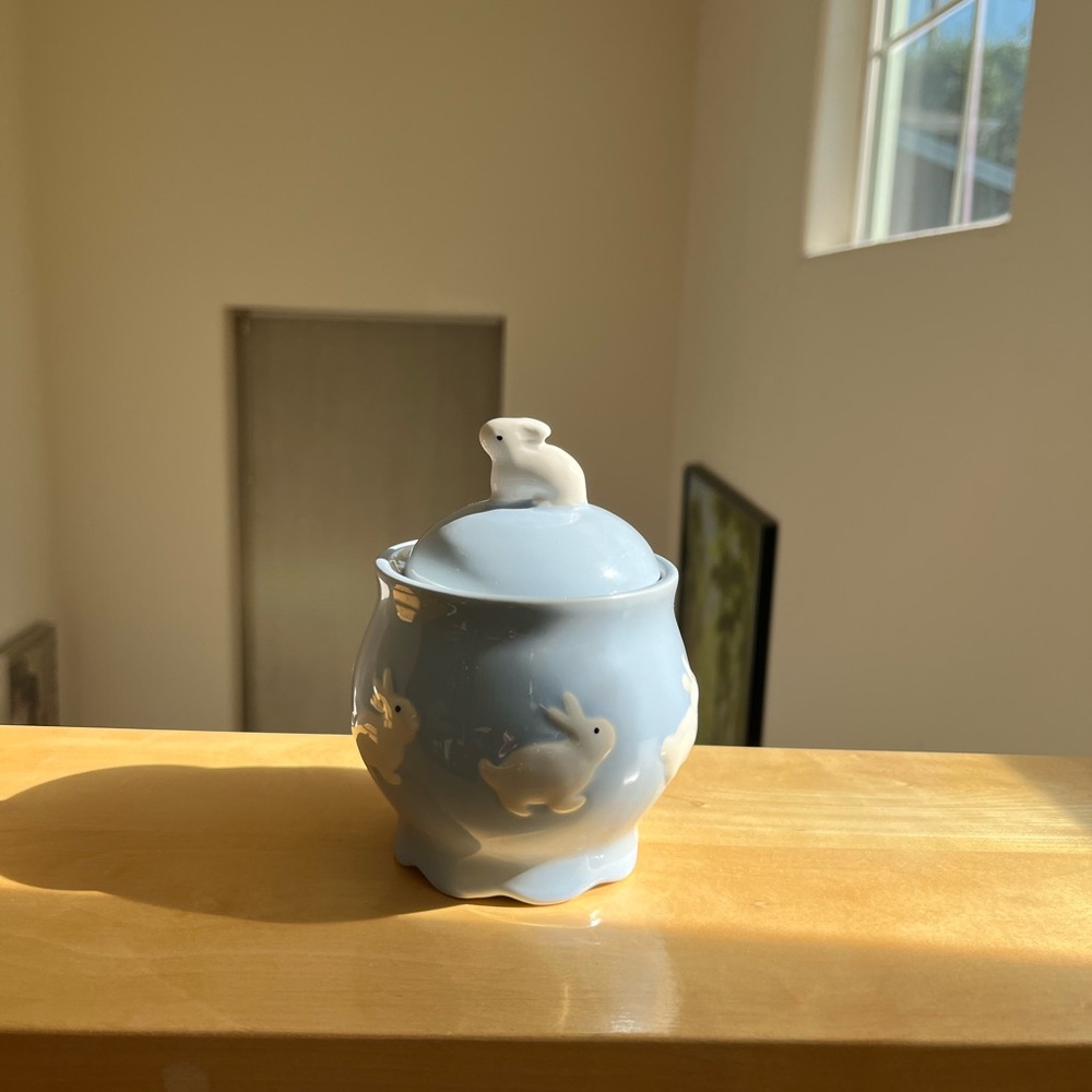 Coquette ceramic bunny jar! 🐇